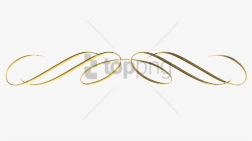 Gold Line Clipart Png - Calligraphy, Transparent Png, Free Download