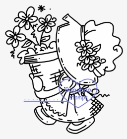 Fancy Flowers Bugaboo Stamps - Line Art, HD Png Download, Free Download