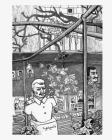 Drawing Of The Stalin Garden Museum - Cartoon, HD Png Download, Free Download