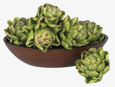 Artichoke In Bowl Png Image - Artichokes In Bowl Decorative, Transparent Png, Free Download