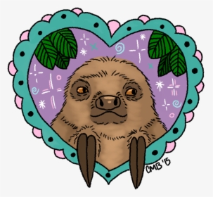Sloths Leave Claw Marks On Our Hearts - Cartoon, HD Png Download, Free Download