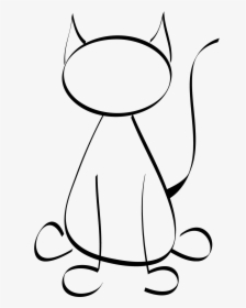 Cat - Stick Figure Art Animal, HD Png Download, Free Download