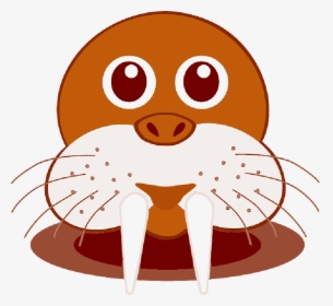 Elephant Seal, Seecatch, Seal, Marine, Sea Life, Fangs - Walrus Cartoon, HD Png Download, Free Download