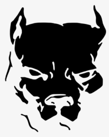 American Pit Bull Terrier T-shirt Car Decal - American Bully Head Silhouette, HD Png Download, Free Download