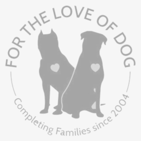 For The Love Of Dog Rottweiler And Pitbull Rescue Of - Pitbull Silhouette, HD Png Download, Free Download