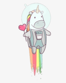 #tumblr #kawaii #cute #unicorn #unicornio #adorable - Unicorn In Space Art, HD Png Download, Free Download