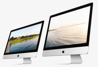 Apple Responsive Png - Two Imac Mockup, Transparent Png, Free Download