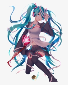 Fate Stay Night Hatsune Rendering Anime Fatestay - Miku Hatsune Png Render, Transparent Png, Free Download