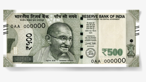 Indian Rupee Png - Original 500 Rupee Note, Transparent Png, Free Download