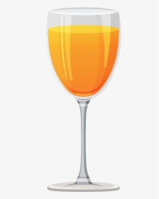 Wine Glass - Orange Juice In A Wine Glass, HD Png Download, Free Download