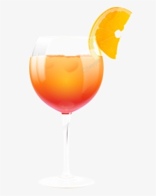 Transparent Glass Of Orange Juice Clipart - Wine Glass, HD Png Download, Free Download