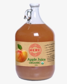 128oz Manzana Organic Apple Juice - Glass Bottle, HD Png Download, Free Download