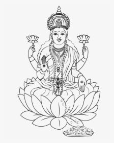 Ganesha Lakshmi Devi Transprent - Laxmi Mata Clipart Png, Transparent Png, Free Download