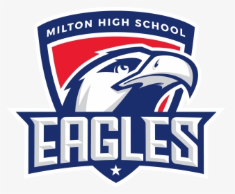 Milton Hs Eagle Badge And Type - Milton High School Logo, HD Png Download, Free Download