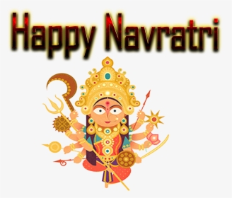 Happy Navratri Png Free Image Download - Happy Navratri Text Png, Transparent Png, Free Download
