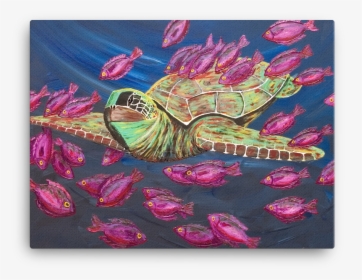 Sea Turtle By Ricky Trione - Painting, HD Png Download, Free Download