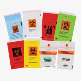 Reclosable Biohazard Specimen Transport Bags With Destroyable - Red Biohazard Specimen Bags, HD Png Download, Free Download