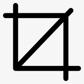 Cropping Tool Interface Square Symbol Of Straight Lines - Cropping Tool, HD Png Download, Free Download
