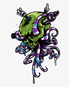 Tentacle Octopus Skull Illustration Hq Image Free Png - Portable Network Graphics, Transparent Png, Free Download