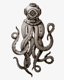 #octopus #tentacle #tentacles #scuba #scubadiver #sea - Octopus Tattoo, HD Png Download, Free Download
