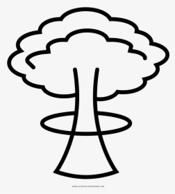 Mushroom Cloud Coloring Page - Coloring Book, HD Png Download, Free Download