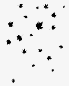 #silhouette #falling #leaves - Airplane, HD Png Download, Free Download