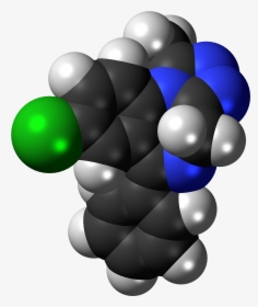 Alprazolam Molecule Spacefill - Illustration, HD Png Download, Free Download