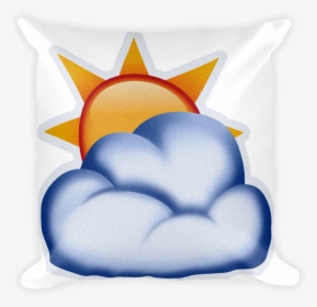 Sun Behind Cloud Just Emoji Clip Art Transparent Download - Sun And Cloud Emoji Transparent, HD Png Download, Free Download
