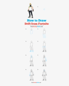 How To Draw Drift From Fortnite - Fortnite Drawings Step By Step, HD Png Download, Free Download