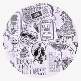 Image Of B&w Sticker Pack - Illustration, HD Png Download, Free Download
