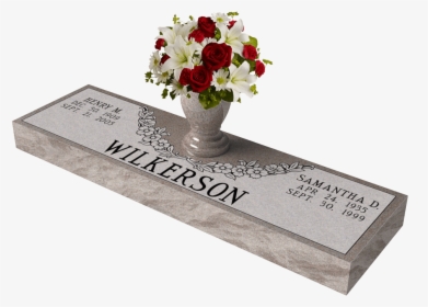 Cemetery Grave Markers With Vase , Png Download - Granite Grave Marker With Vase, Transparent Png, Free Download