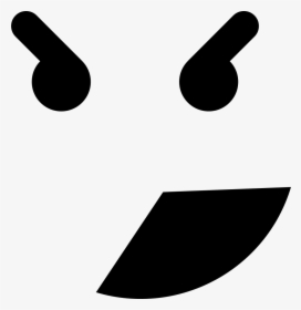 Square Emoticon Angry Face - Cejas Enojadas Png, Transparent Png, Free Download