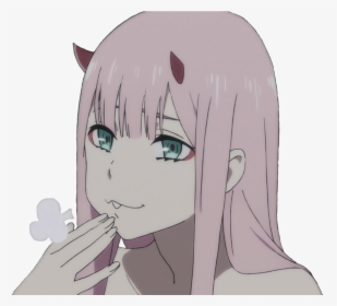 Transparent Stupid Face Png - Zero Two Emoji Discord, Png Download, Free Download