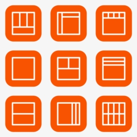 Layouts Outline Icon In Style Flat Rounded Square White, HD Png Download, Free Download