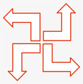 L Shaped Arrow Set 2 Png Clip Arts - Flecha Diagrama De Flujo Png, Transparent Png, Free Download