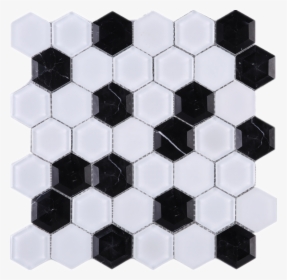 3d Honeycomb Hexagon Black Marquina With White Glass - 3d Tile Png, Transparent Png, Free Download