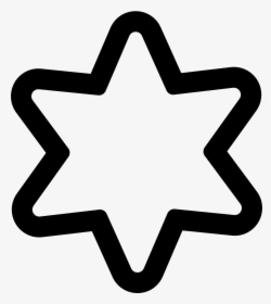 Star Of Six Points Outline - 6 Point Star Outline, HD Png Download, Free Download