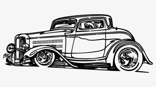 Clip Art Classic Cars Silhouettes Vector - Silhouette Images Of Old Cars, HD Png Download, Free Download
