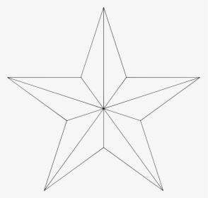 Nautical Star Outline , Png Download - Five Point Star Outline, Transparent Png, Free Download