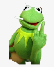 #kermit #frog #muppet #muppets - Kermit The Frog Middle Finger, HD Png Download, Free Download