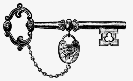 Vintage Key Png Free - Antique Key Clip Art, Transparent Png, Free Download