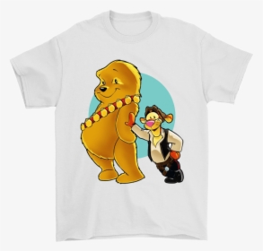 Han Solo And Chewbacca Mashup Star Wars Shirts - Winnie-the-pooh, HD Png Download, Free Download