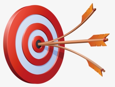 Darts Clipart Bullseye - Arrow To Target Vector, HD Png Download, Free Download