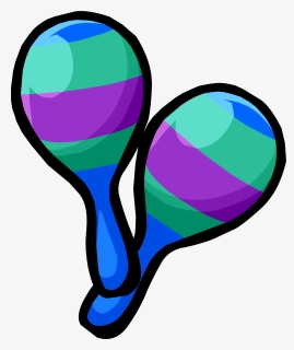 Green And Blue Maracas - Club Penguin Maracas, HD Png Download, Free Download