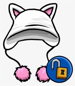 Cat In The Hat Hat Png - Club Penguin Cat Ears Id, Transparent Png, Free Download