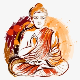 Painted Illustration Buddhism Vector Buddha Lord Gautama - Buddha Purnima Messages, HD Png Download, Free Download