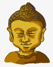 Buddha Head Clip Arts - Transparent Cartoon Buddha, HD Png Download, Free Download