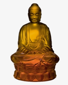 Small Buddha Sculpture - Lalique Buddha Amber, HD Png Download, Free Download