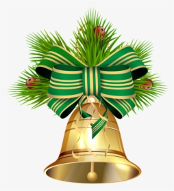 Temple Bells Png - Green Christmas Ribbon Png, Transparent Png, Free Download