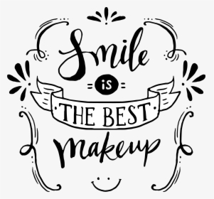 Saraswati Drawing Dasara - Lettering Smile Is The Best Makeup, HD Png Download, Free Download